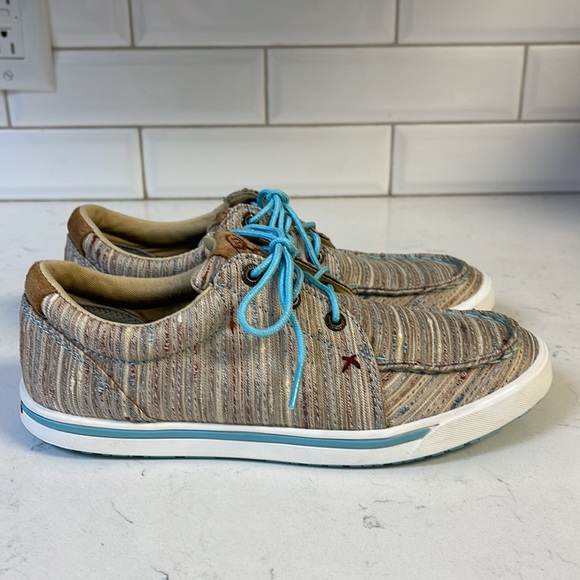 Twisted X Women’s Tan/Multi Hooey Loper Size 6, Worn Once - Picture 15 of 16